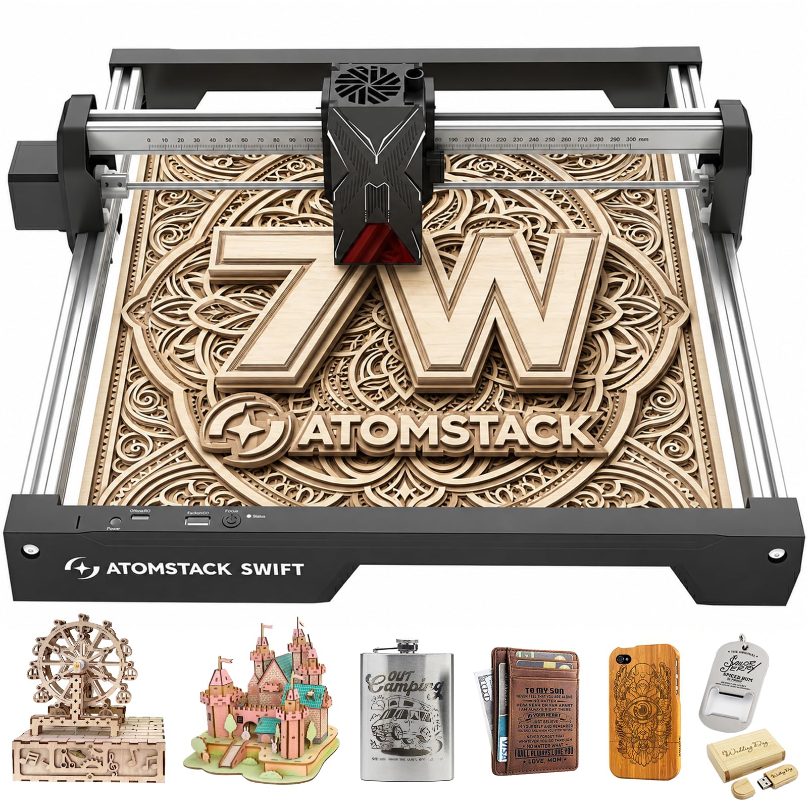 Amazon | ATOMSTACK Swift 7Wレーザーカッター 彫刻機 【初心者向け】5