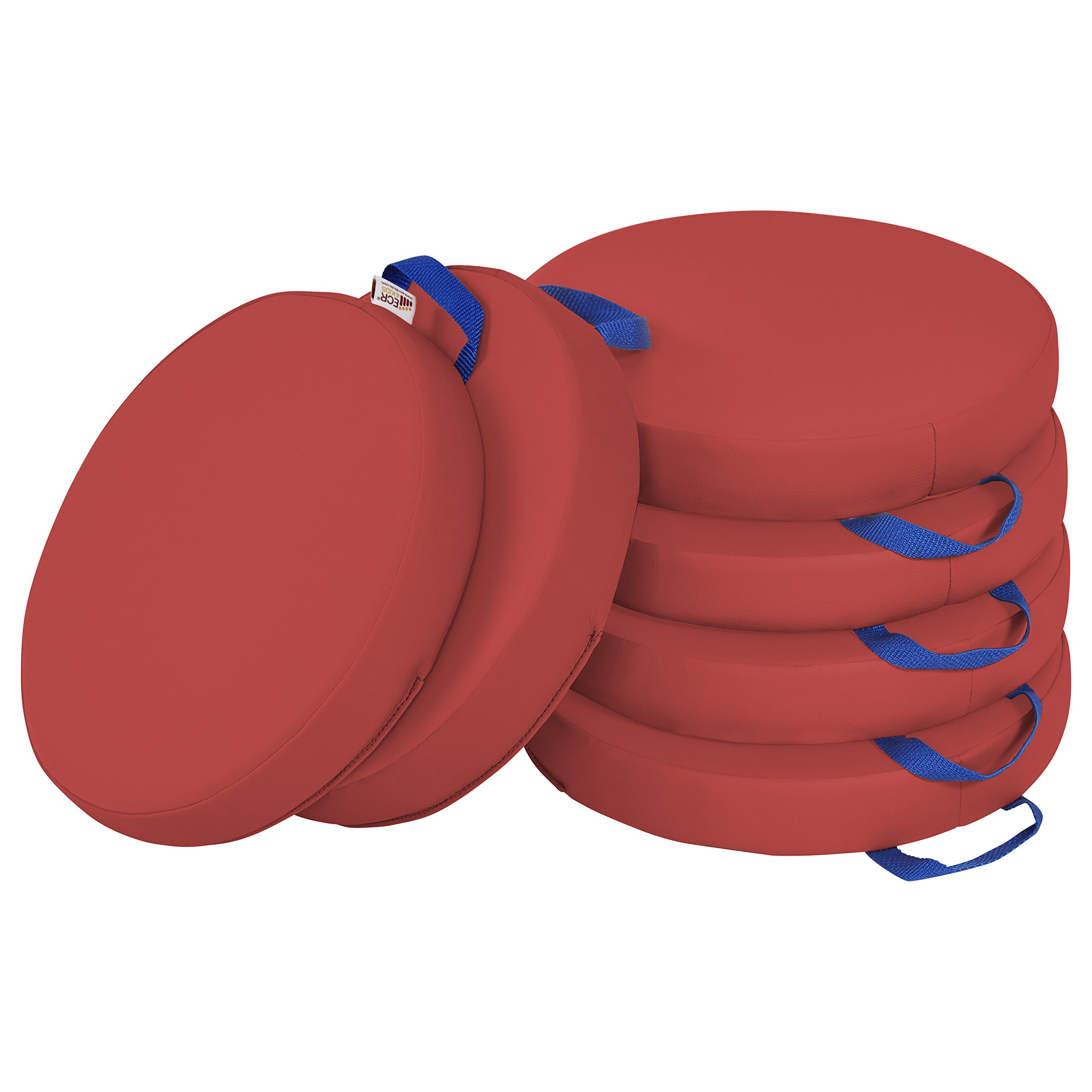 ECR4Kids SoftZone 6 Piece Floor Round Cushions