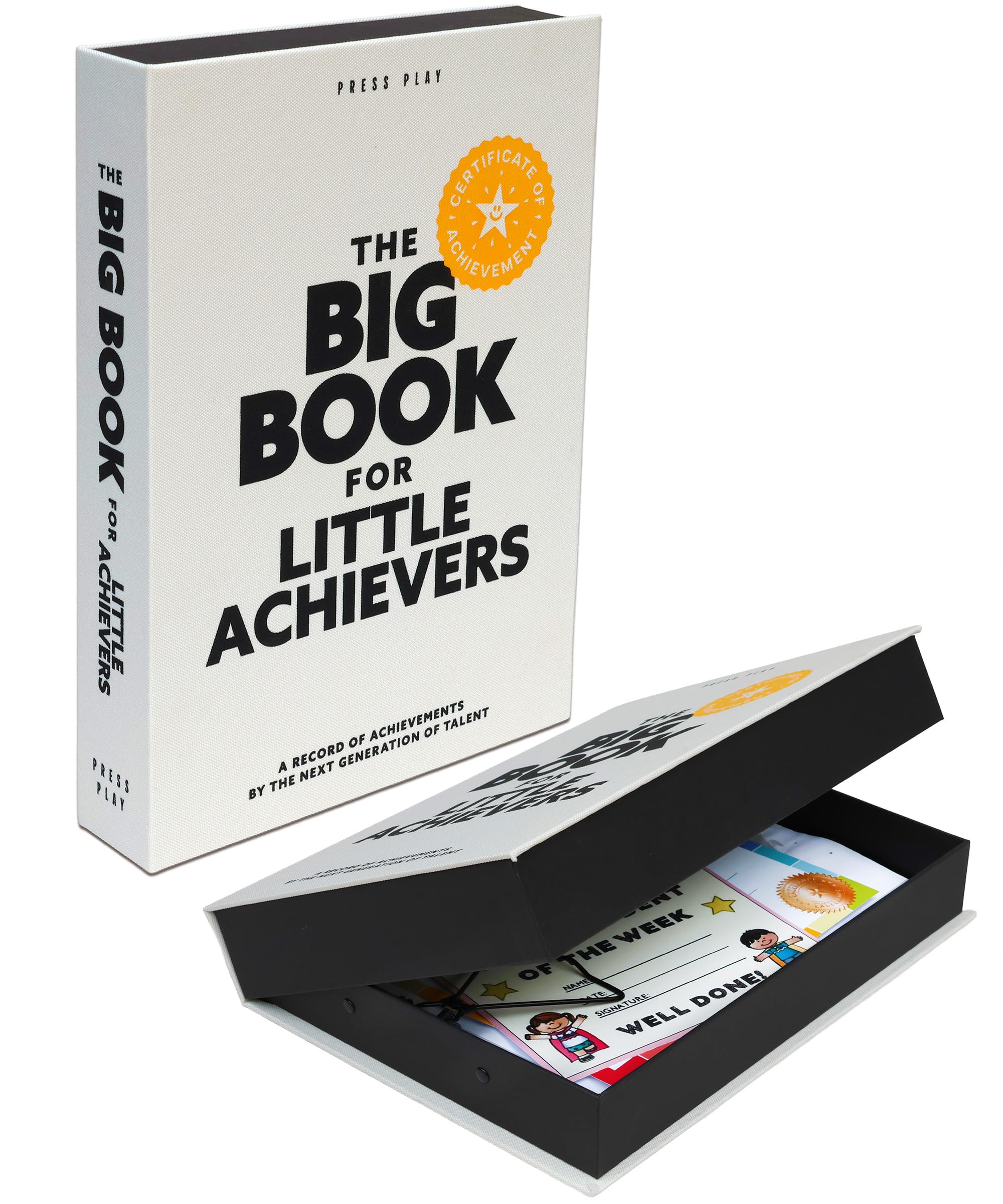 Suck UK Kids Certificate Album | Big Book For Little Achievers | Coffee Table Book | Children Certificate Display | Achievement Holder | Kids Awards Portfolio | Parent Gifts | Memory Keepsake Album