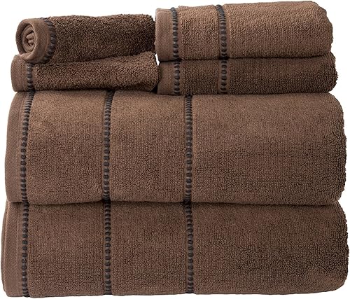 Bedford Home Juego de toallas de secado rápido, 100% algodón, sin torsión, calidad de hotel y spa, suaves, ligeras y altamente absorbentes, para