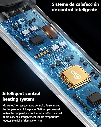 Miniatura 4 de Terviiix Plancha De Cabello Professional 450F alisador de pelo de cerámica sin enganches de 1 pulgada alisador y rizador de pelo 3 veces menos daño