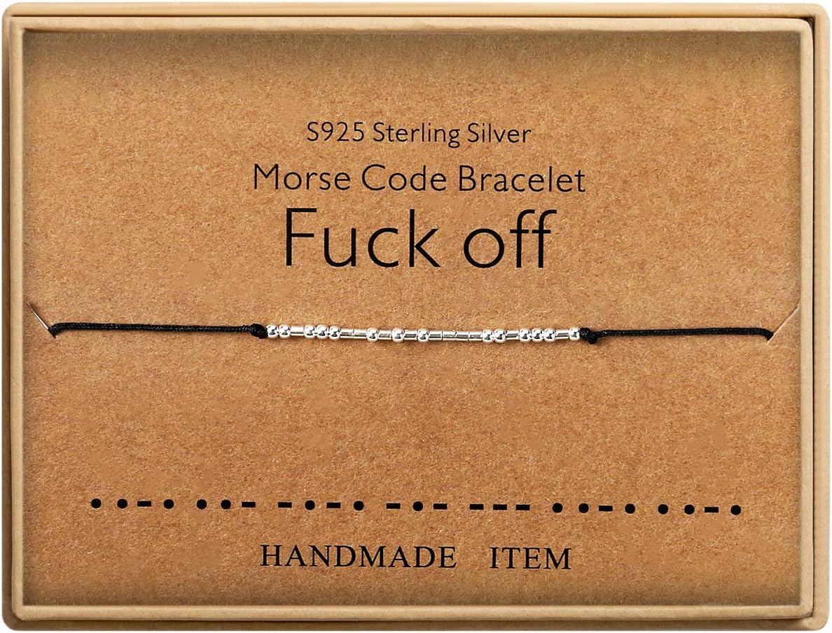 KGBNCIE Inspirational Gifts for Women, Morse Code Funny Gifts Bracelets for Women, Morse Code Bracelets Friend Gifts