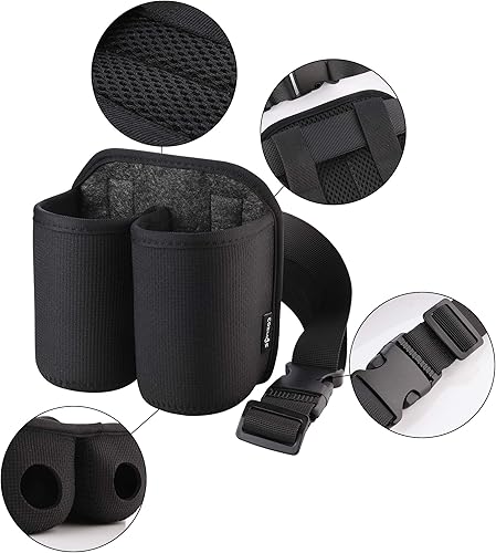 Miniatura 4 de CM Correa para cinturón de cerveza de 2 botellas, soporte para bebidas de soda con hebilla para barbacoa, fiesta, camping, lata de cerveza