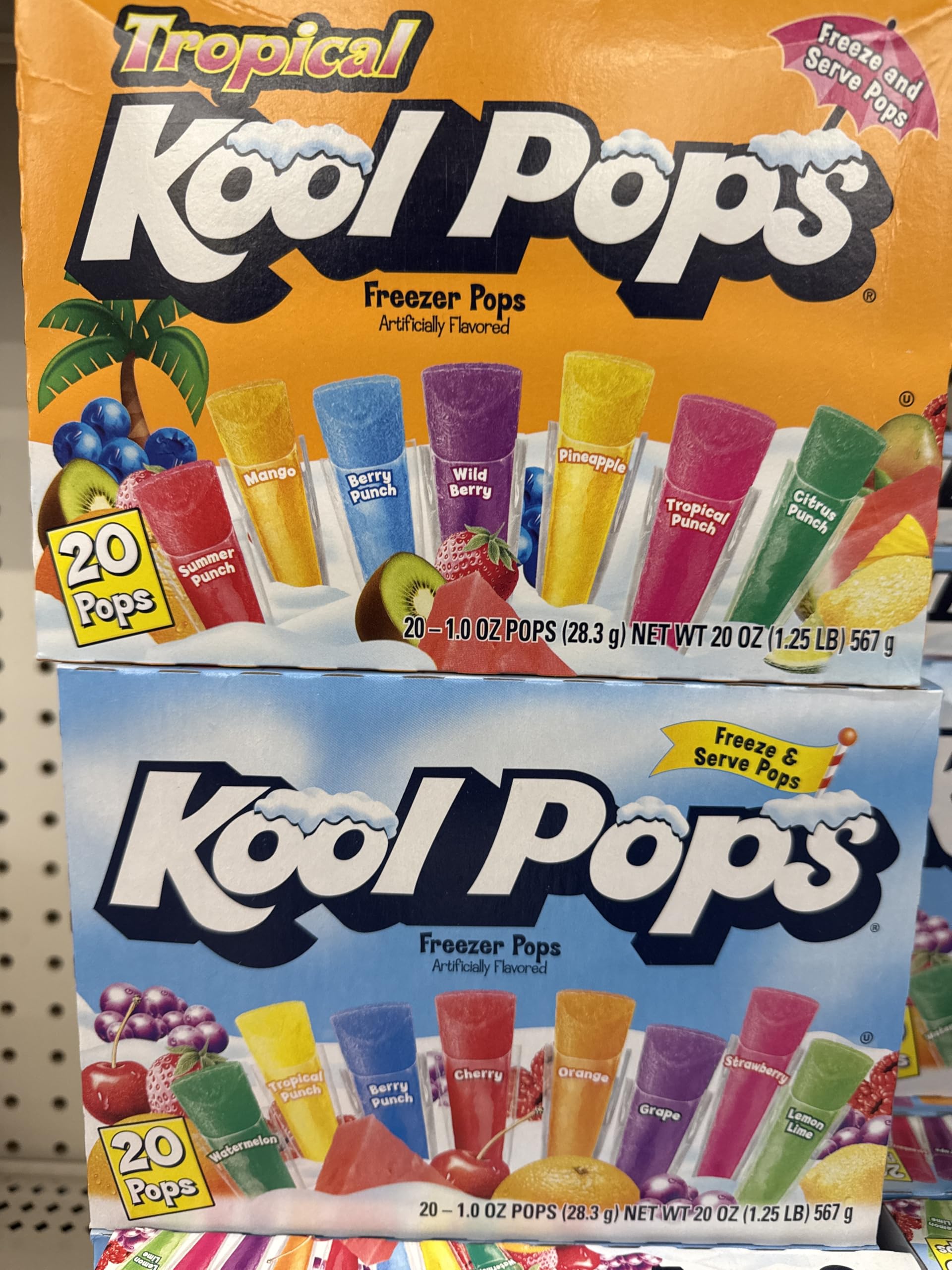 pop 各種 Amazon.com: Kool Pops Freezer Pops (2 Boxes of 20) Tropical