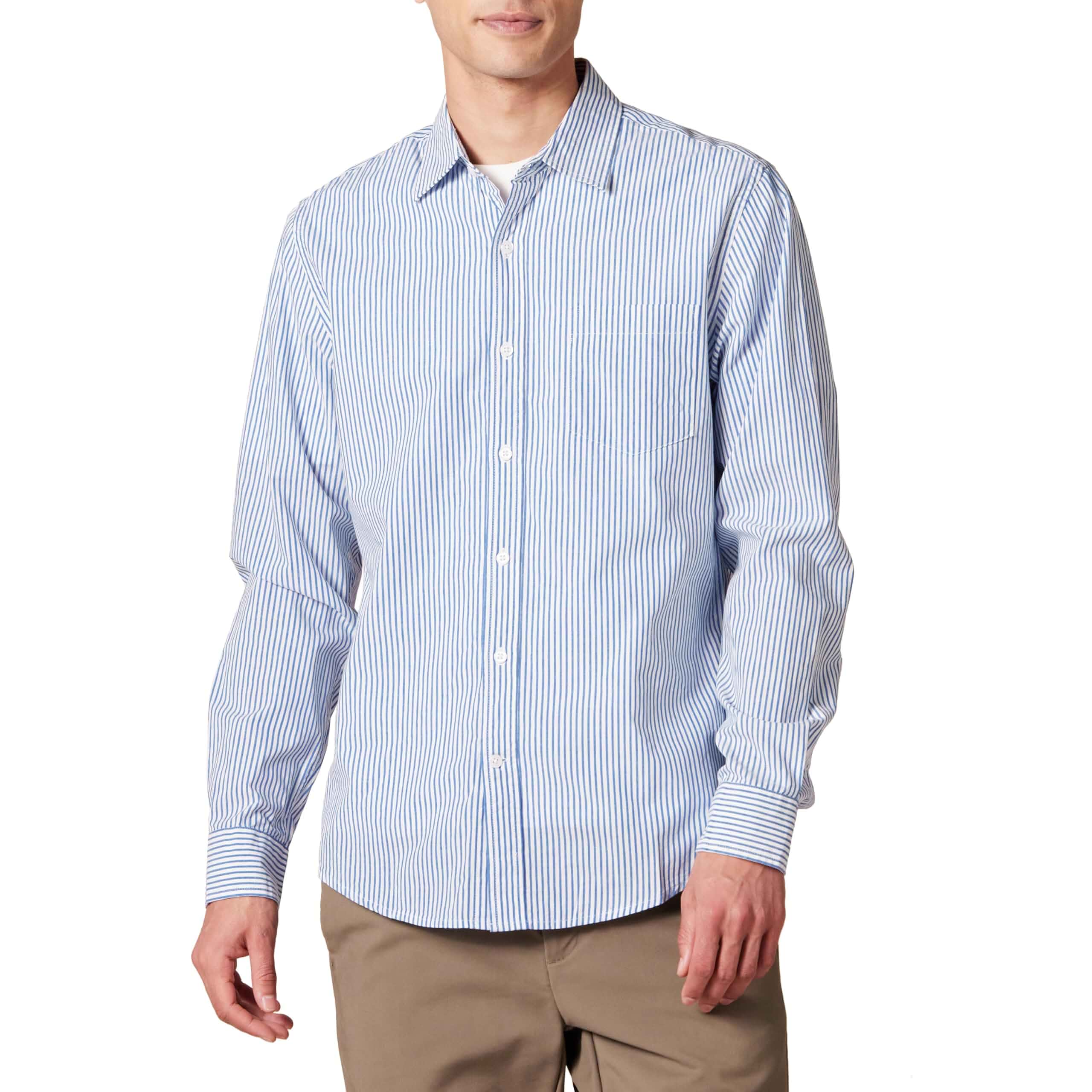 Amazon Essentials Men's Regular-Fit Long-Sleeve Casual Poplin Shirt, Button Front, Business Casual, Collared Long Sleeve · Slim