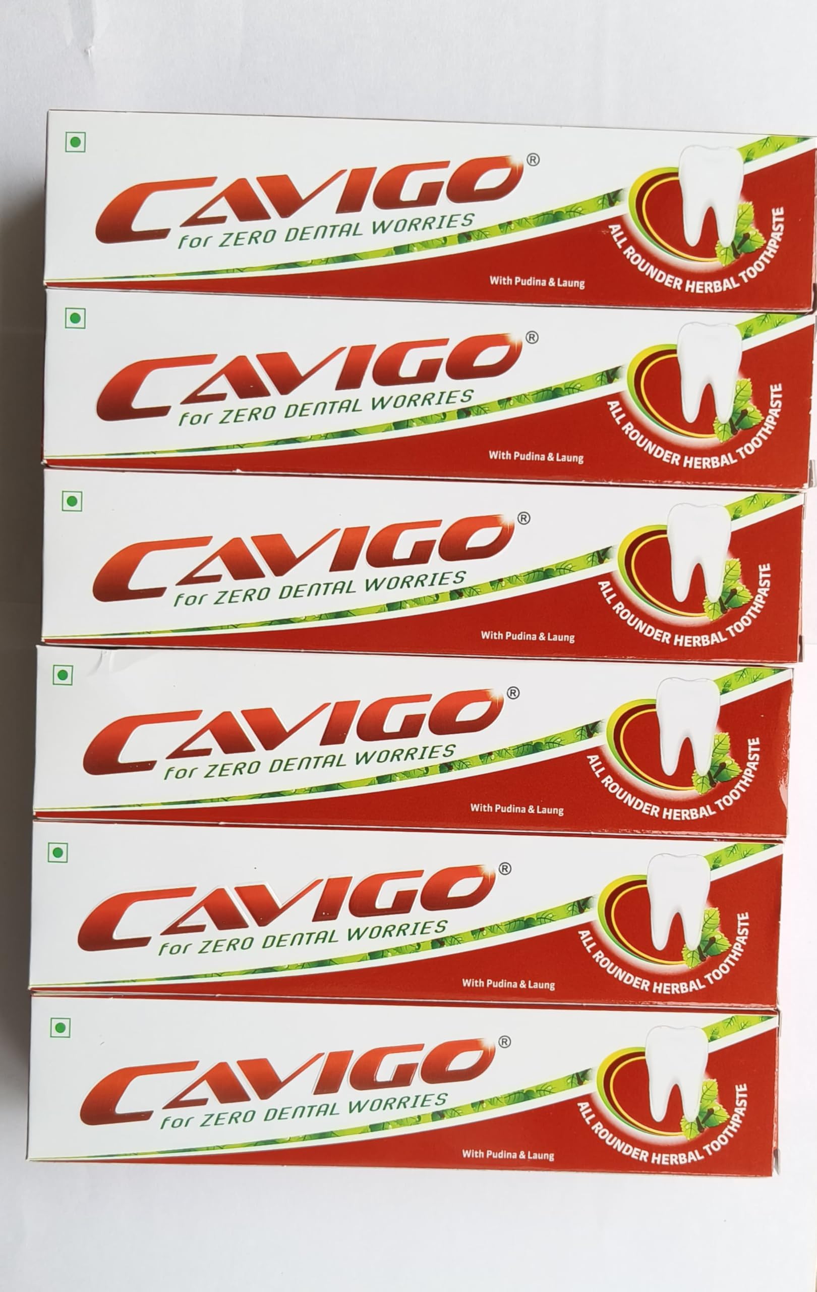 CavigoAll Rounder Toothpaste, 13 Active Ayurvedic Ingredients, Podina, Toma Beej, Lavang Oil, Prevents Gum Bleeding & Swelling, Decreases Sensitivity, 100g (pack of 6)-image-26