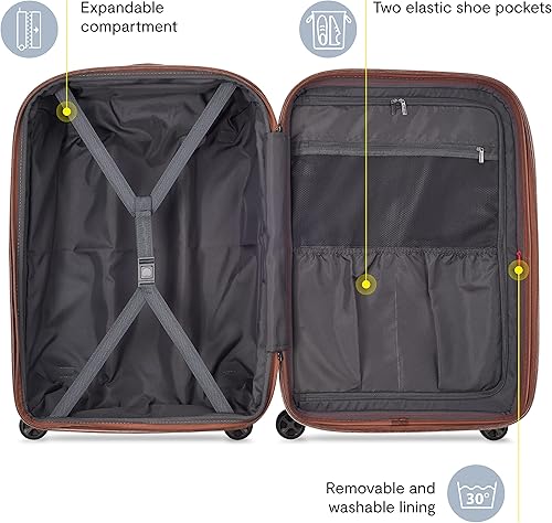 Miniatura 3 de DELSEY Paris St. Tropez Hardside - Maleta extensible con ruedas giratorias, Rosado, St. Tropez Hardside - Maleta extensible con ruedas giratorias