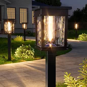 XMCOSY+ Solar Pathway Lights Outdoor, 6 Pack Solar Powered Garden Lights