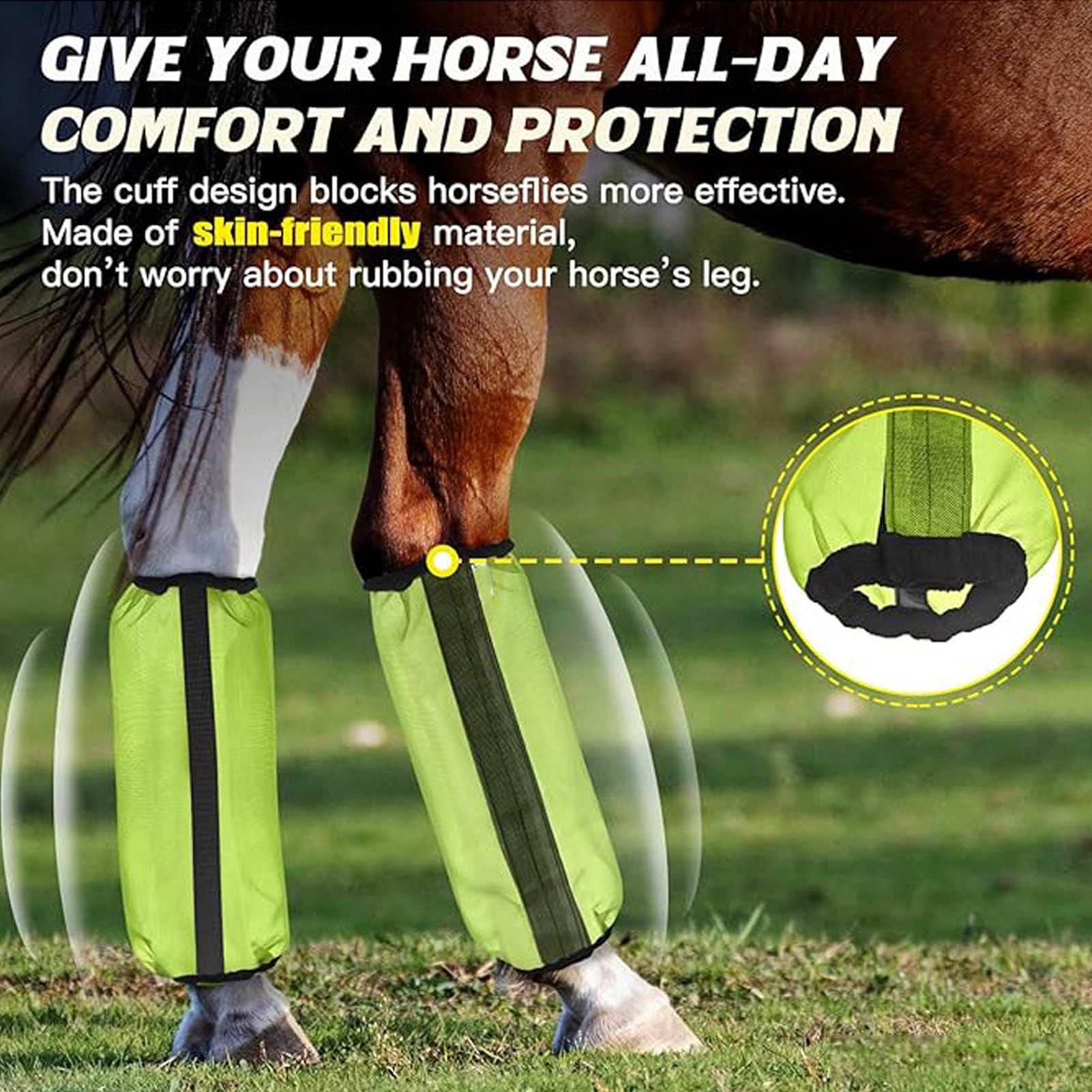 4 Piezas De Botas Contra Moscas Para Caballos, Diseño De Flujo De Aire Transpirable, 40x33x0,5 Cm, ​​Leggings De Botas Para Moscas Para Caballos De Malla, Calcetines Para Piernas Equinas, Protección C