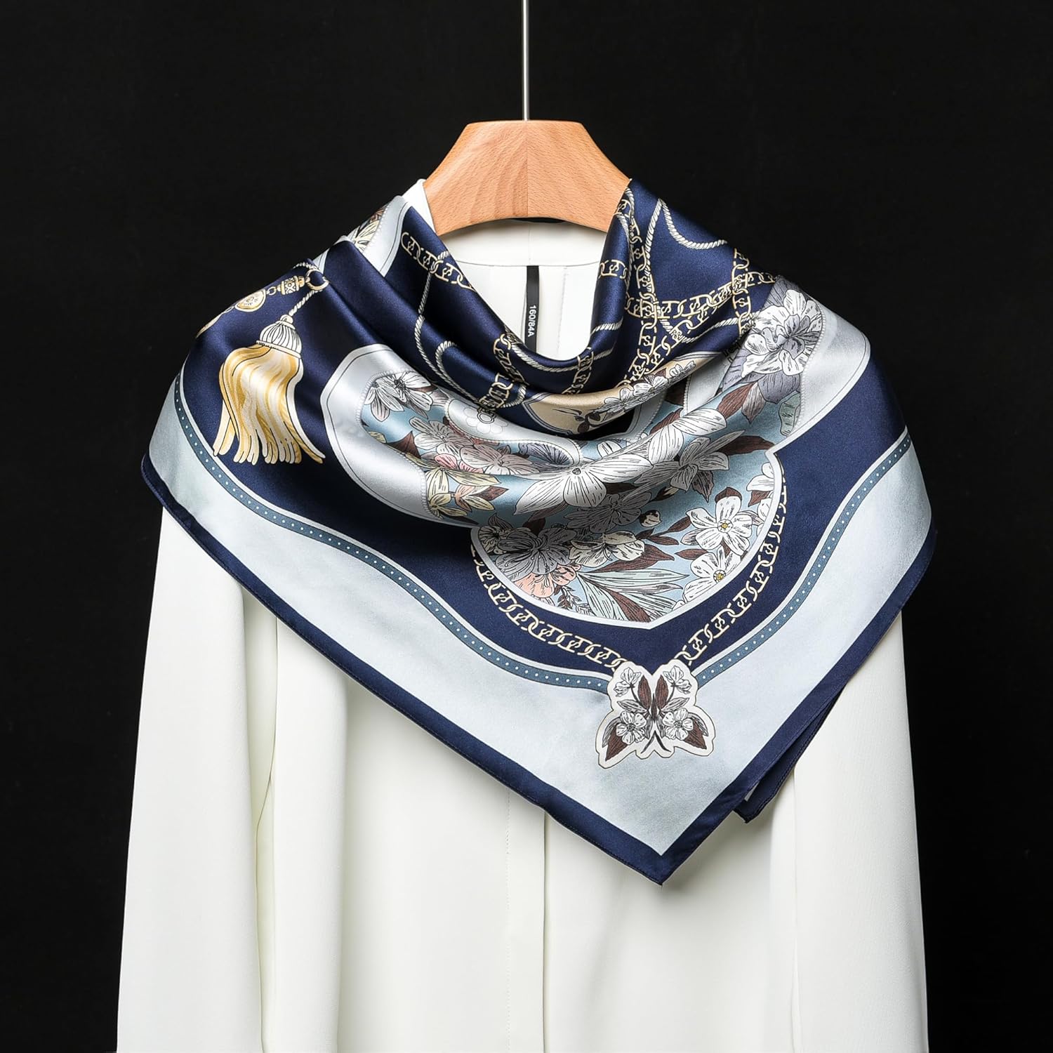 100% Pure Mulberry Silk Scarf 35" Large Square Lightweight Headscarf –Women’s Hair Wraps The shawl-With Gift Packed - Image 7