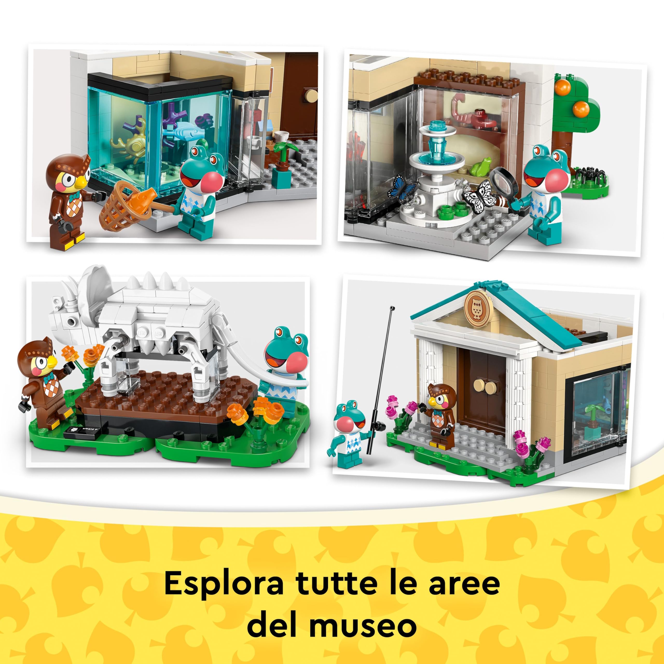 LEGO Animal Crossing La Collezione del Museo di Blatero - Giocattolo Interattivo con le Minifigure di Blatero e Gigliola e Fossili di Dinosauro - Regalo per Gamer, Bambine e Bambini da 7 Anni - 77056
