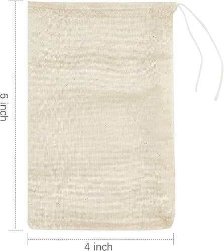 Miniatura 3 de TUZAZO Paquete de 50 bolsas de té reutilizables, bolsas de sopa, bolsas de gasa para colar, bolsas de especias para cocinar, bolsas de muselina con
