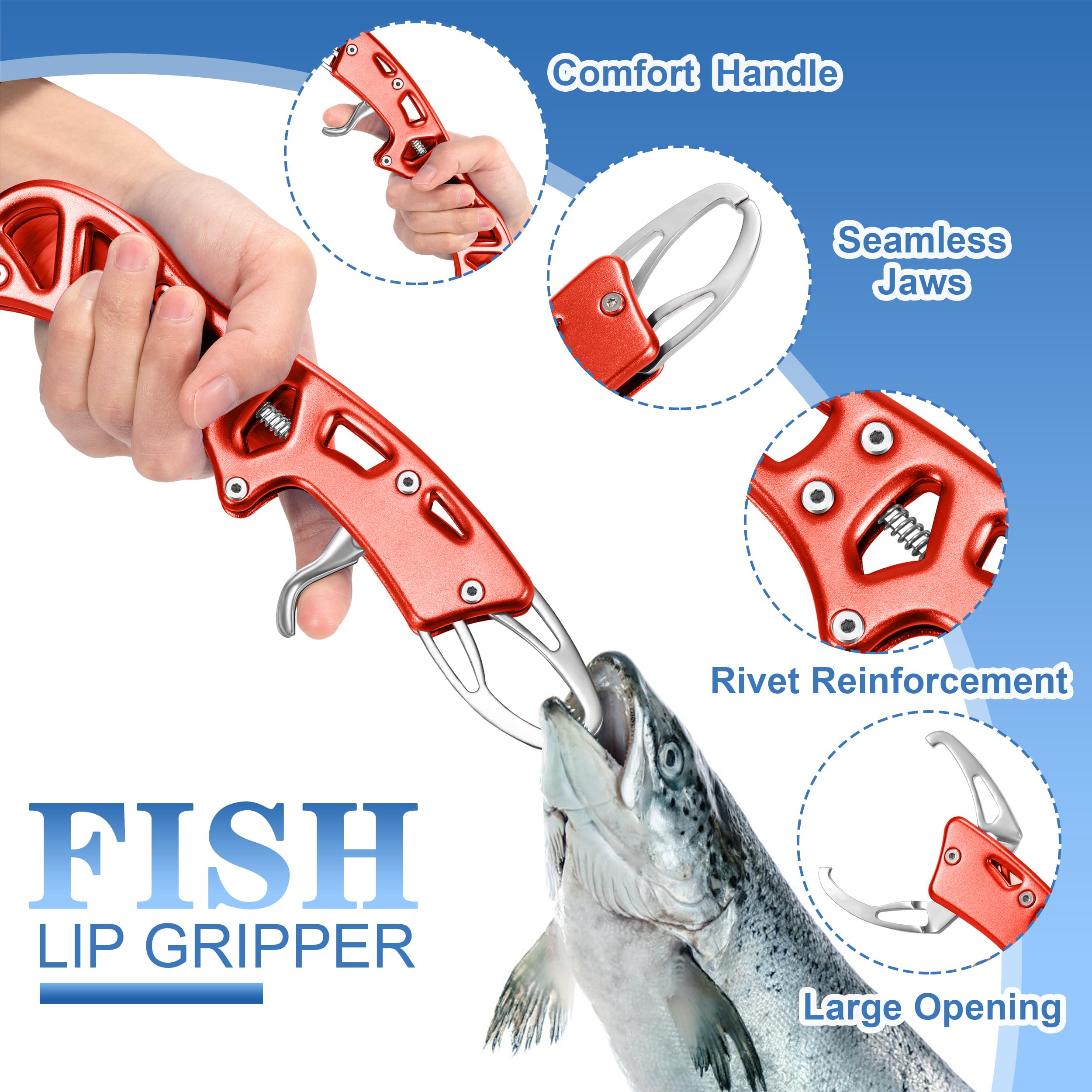 Pince de Pêche Pince à Lèvres de Poisson Contrôleur de Poisson Portable Dispo