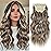 Vigorous Clip in Hair Extensions 6Pcs Hair Extension Clip Ins 20Inch Natural Soft Synthetic Hairpieces for Women(Light Brown & Ash Blonde)