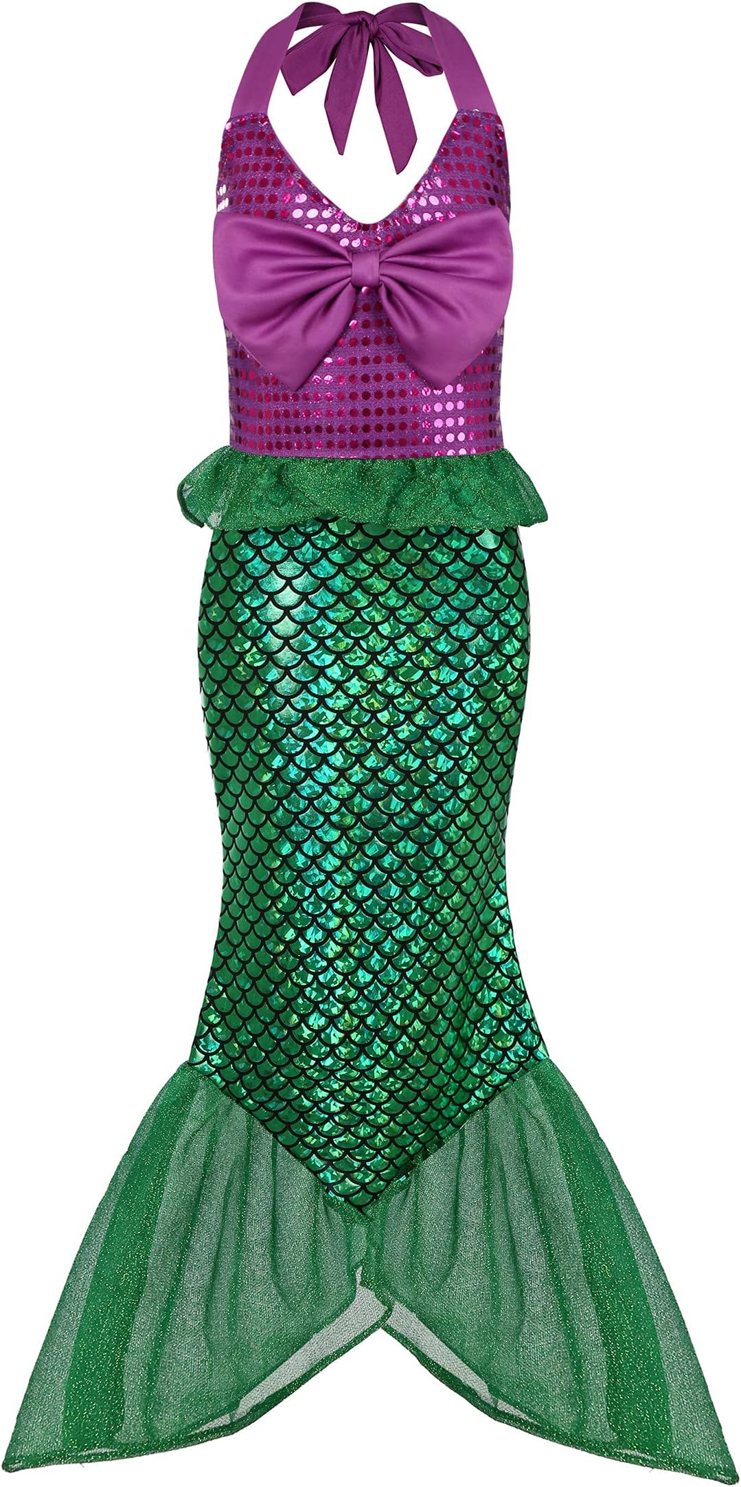 ALIZIWAYLittle Girl Mermaid Costume Princess Dresses Ariel Costumes for Grils Birthday Party Halloween Cosplay 2-12 Years