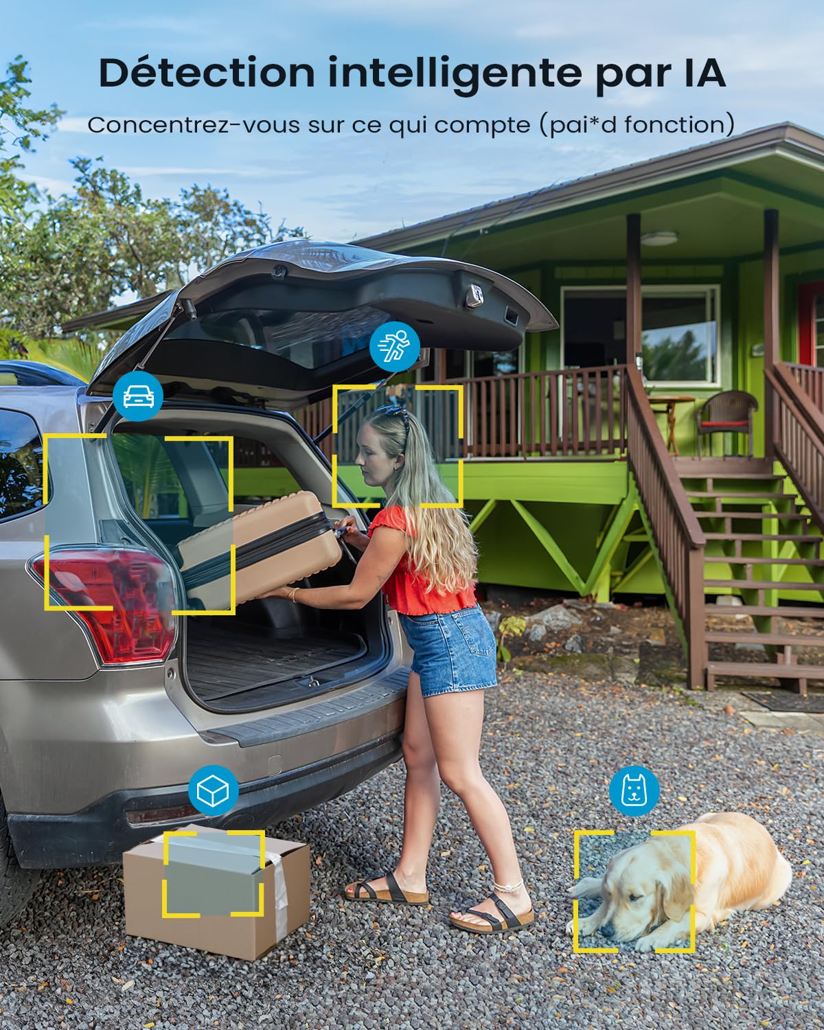 ieGeek 2K/3MP Überwachungskamera Aussen Solar: Kamera mit Akku, 2.4GHz WLAN | 360° PTZ Kamera Überwachung Aussen, Einfache Installation, PIR Bewegungsmelder, Farb-Nachtsicht, 2-Wege-Audio, IP65, S5