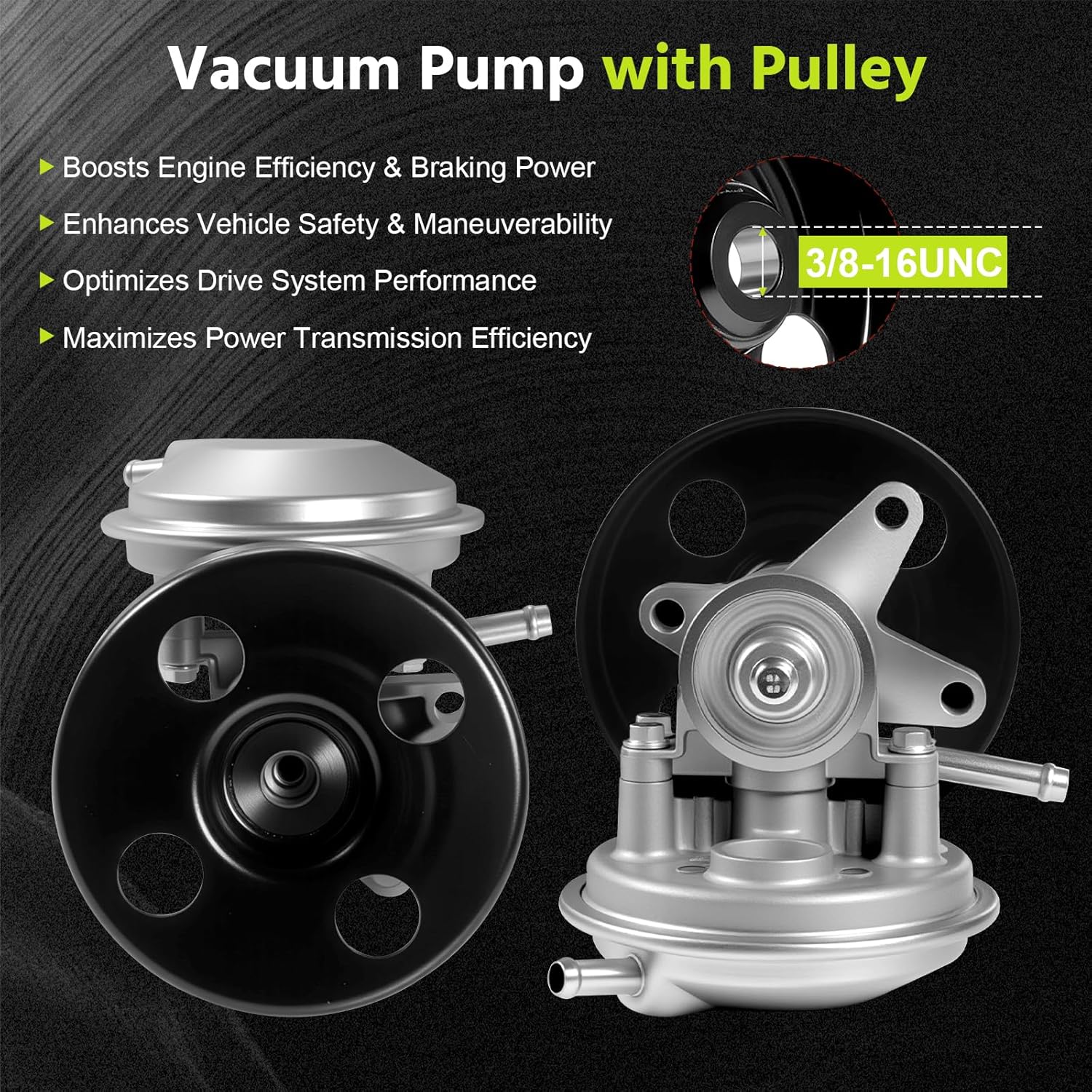 904-862 Vacuum Pump with Pulley Compatible with 1995-2020 Isuzu NPR NPR-HD L96 LQ4 L31 LQ4 L05 L96 LQ4 3.0L 3.9L 4.8L 5.2L 5.7L 6.0L Gas V8,Replacement 97241035,8972410351