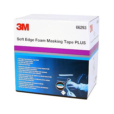 3M Soft Edge Foam Masking Tape PLUS 06293, Professional Grade, Quick and Effective Seal, 21 mm x 49 m