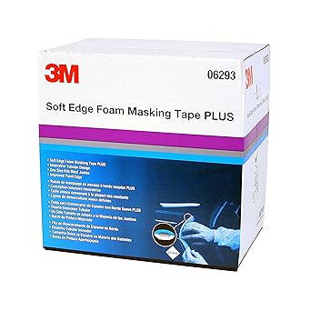 3M 06293 21 mm x 49 m Soft Edge Foam Masking Tape Plus by 3M