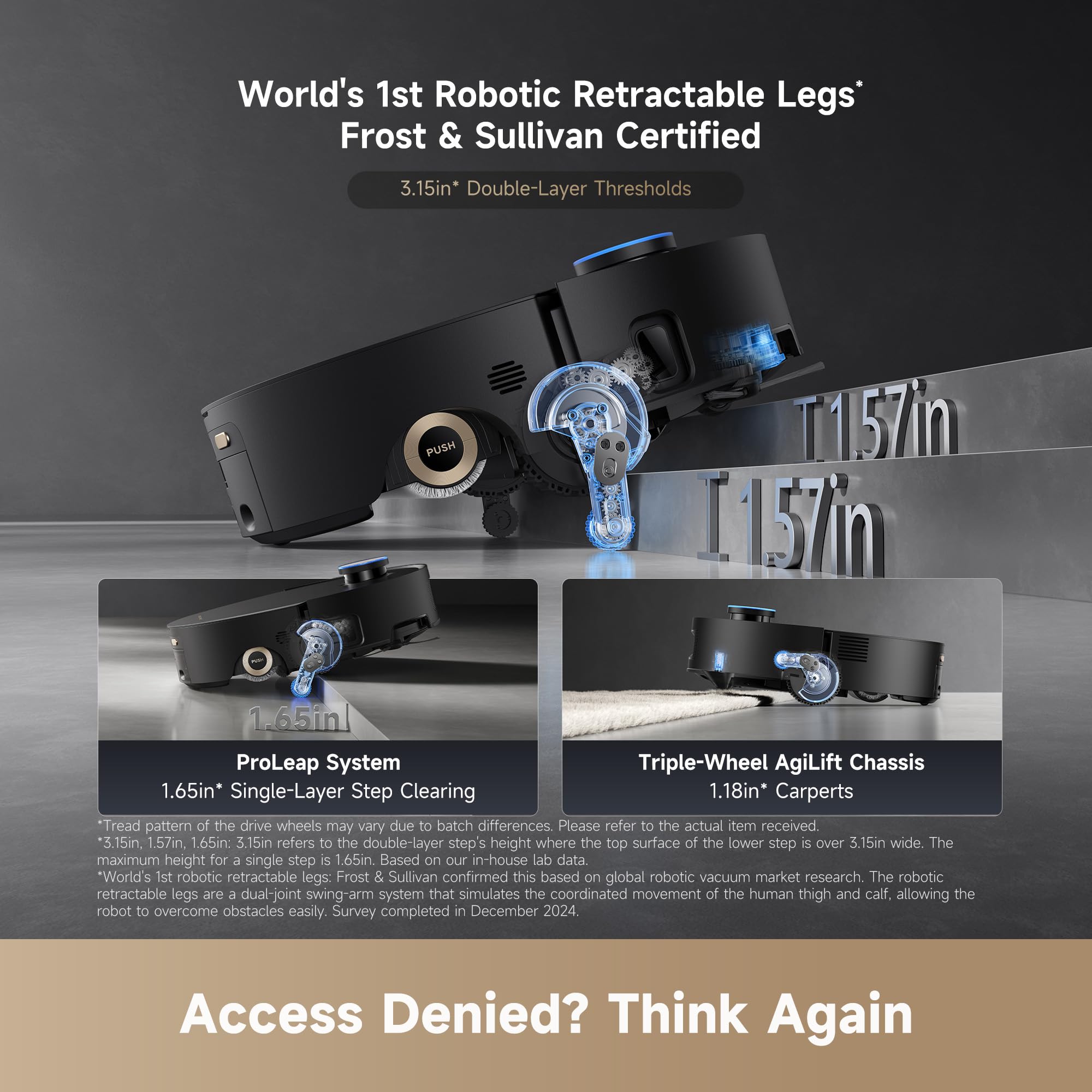 DREAME Aqua10 Ultra Roller Robot Aspirapolvere completo e mocio & 30.000 Pa di aspirazione, dock autopulente e mocio scorrevole, lavaggio termico e asciugatura, protezione tappeti, fotocamera AI e
