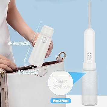 Tiiyee Portable Bidet for Travel, 320ML Electric Handheld Bidet Sprayer