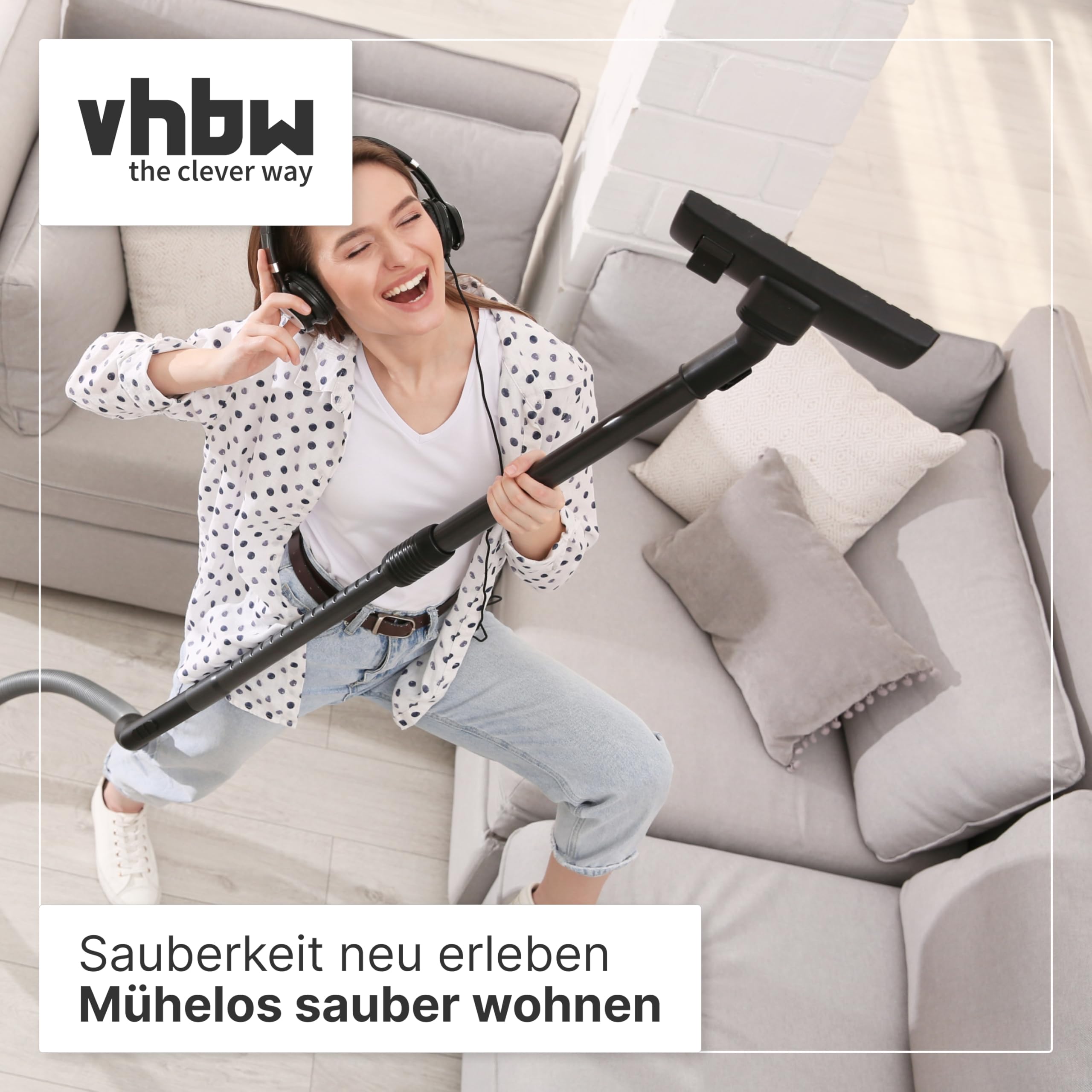 vhbw bocchetta per tappeti compatibile con Hitachi CV-300 P, CV-3300, CV-3200, CV-400P eco, CV-400 eco aspirapolvere con attacco rotondo 32mm