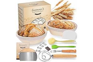 Premium Banneton Bread Proofing Basket - Amazon Homemade Store Sourdough Starter Kit