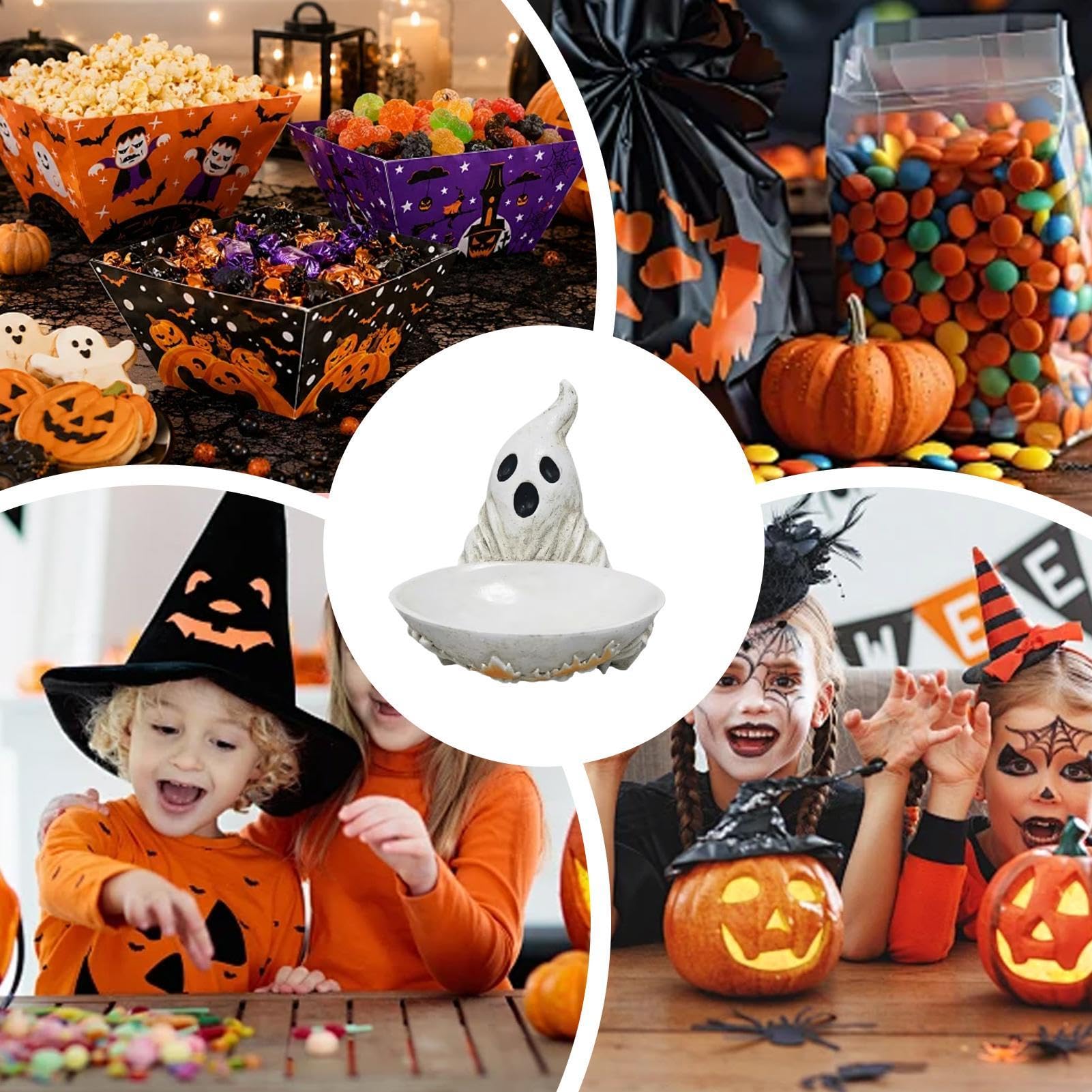 Halloween Candy Bowl Resina - Statua a forma di fantasma Candy |