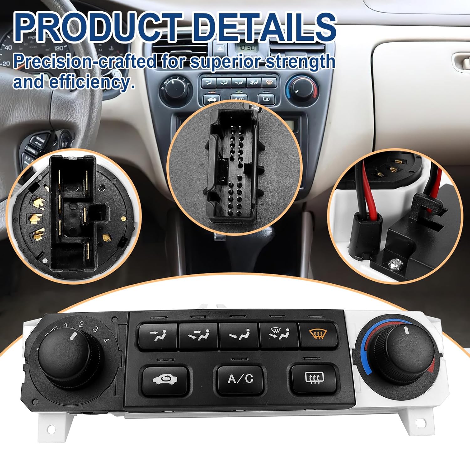 599-268 A/C-Heater Climate Control Module - Compatible with 1998-2000 Honda Accord 2.3L 3.0L ＆ 1998-2004 Honda Odyssey 2.2L 2.3L 3.5L Replace# 79600-S84-A01ZA