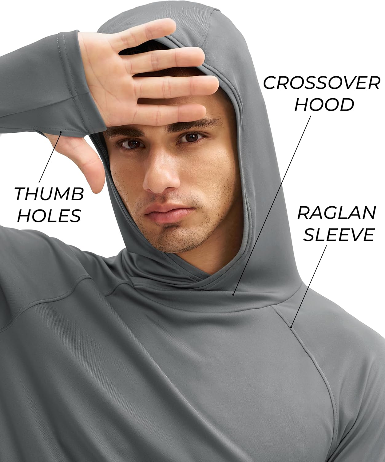 Boladeci Men's UPF 50+ Sun Protection Lightweight Hoodie Shirts Long Sleeve Fishing Shirts SPF UV Hiking Swim - Image 4