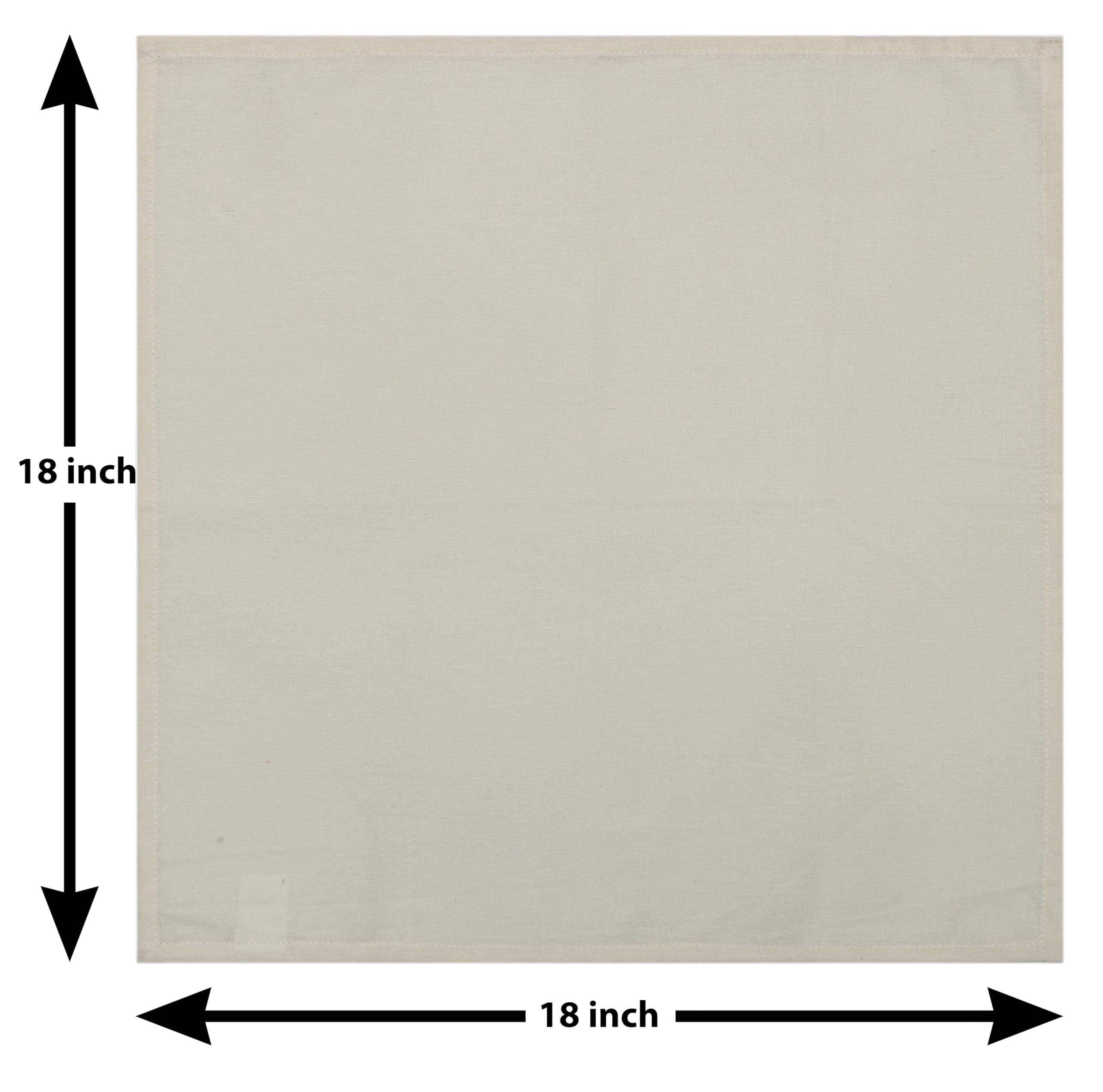 Cloth Napkin Set of 12 (18x18 Inches or 46x46 CM) 100% Cotton Everyday Use Premium Quality Napkins Festive Holiday/Christmas Parties&Dining Dinner Napkins/Table Napkin-Ivory-The Home Talk - Image 4