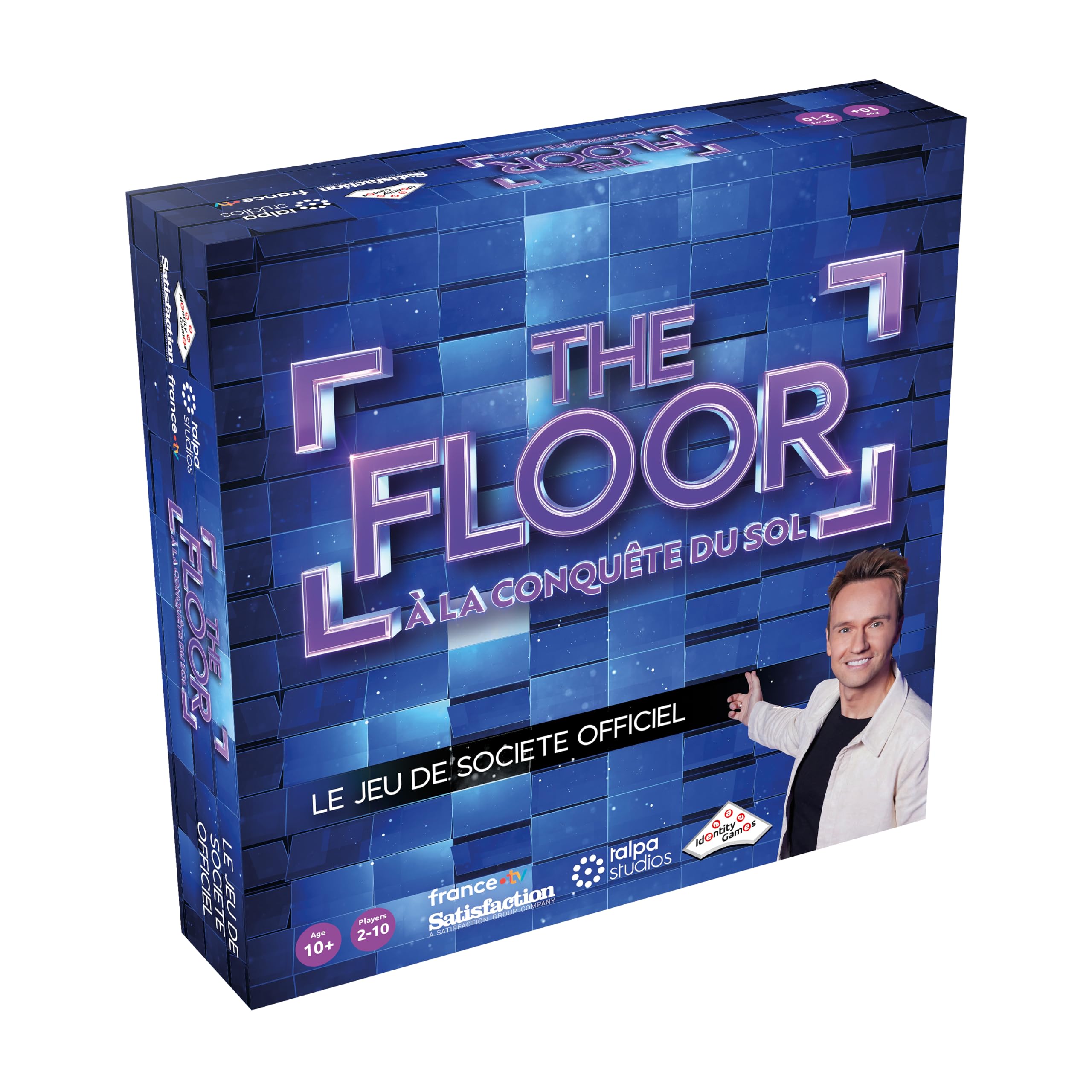 TOMY The Floor Jeu de Société, Jeu de Quiz Inspiré Émission TV, Défis de Connaissances Rapides et Stratégiques, Jeu Familial et Party Game pour Groupes, 2 à 10 Joueurs, Dès 10 Ans