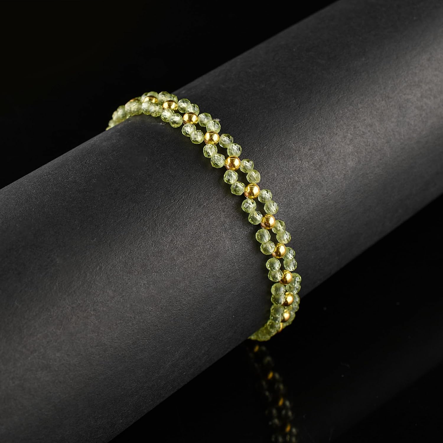 InfinityGemsArt Artisan Bracelet for Women – Natural Birthstone Gemstone, Handmade 14K Gold Plated Adjustable Chain, Dainty Chakra Jewelry, Christmas Gift for Her