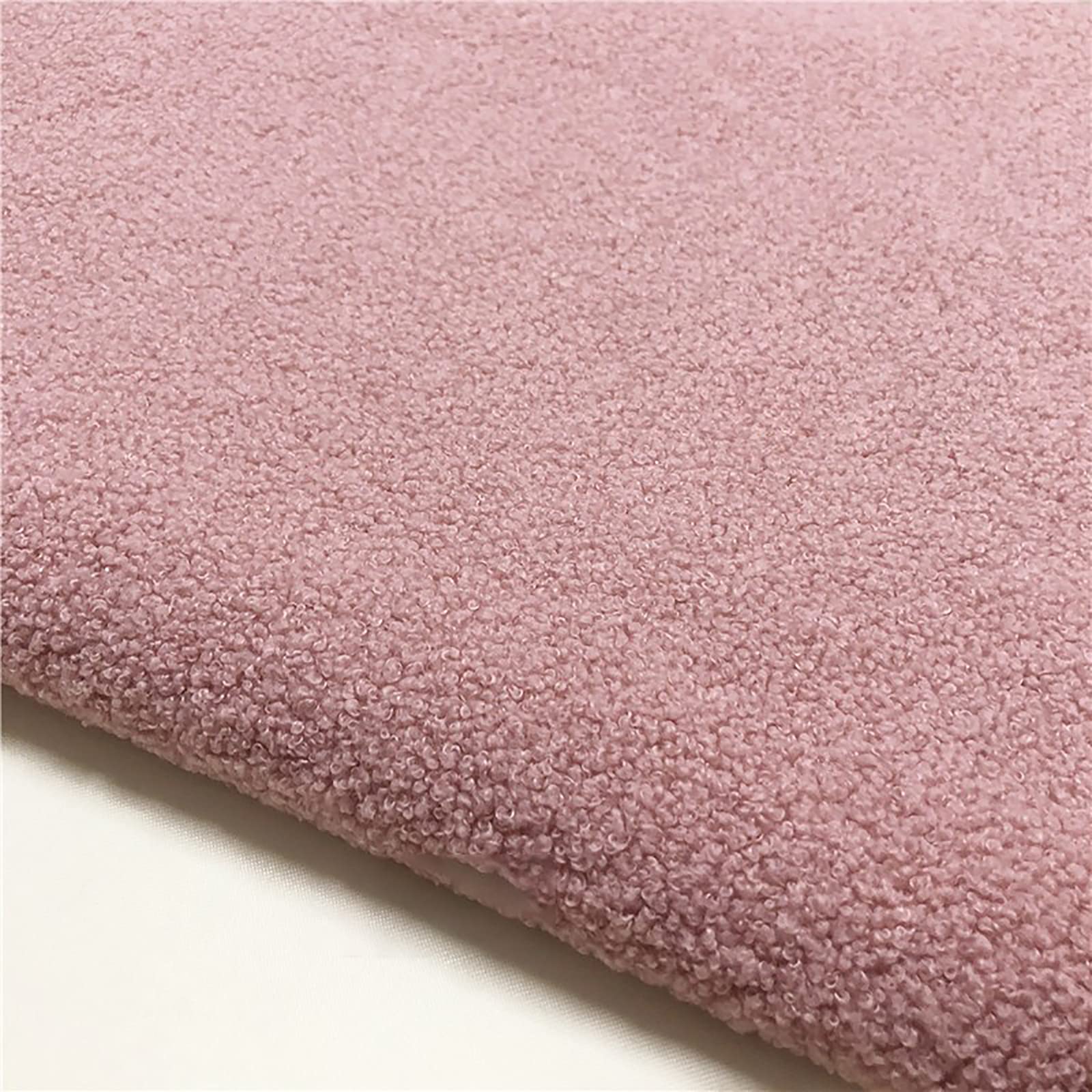 Yimihua Plush fabric wear-resistant Teddy velvet fabric Clothing toy loop cashmere imitating lamb cashmere craft material Handmade DIY,160 * 50cm(Color:pink)