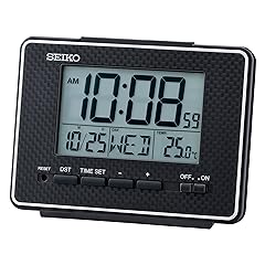 SEIKO QHL 096 KLH Digital Everything Bedroom Alarm Clock, Black, 3 Inches product image