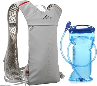 bolsa ao ar livre,mewmewcat Pacote de hidratação Mochila com Bexiga de Água 2L Super Leve Respirável Colete De Hidratação Para Ao Ar Livre Correndo Ciclismo Escalada