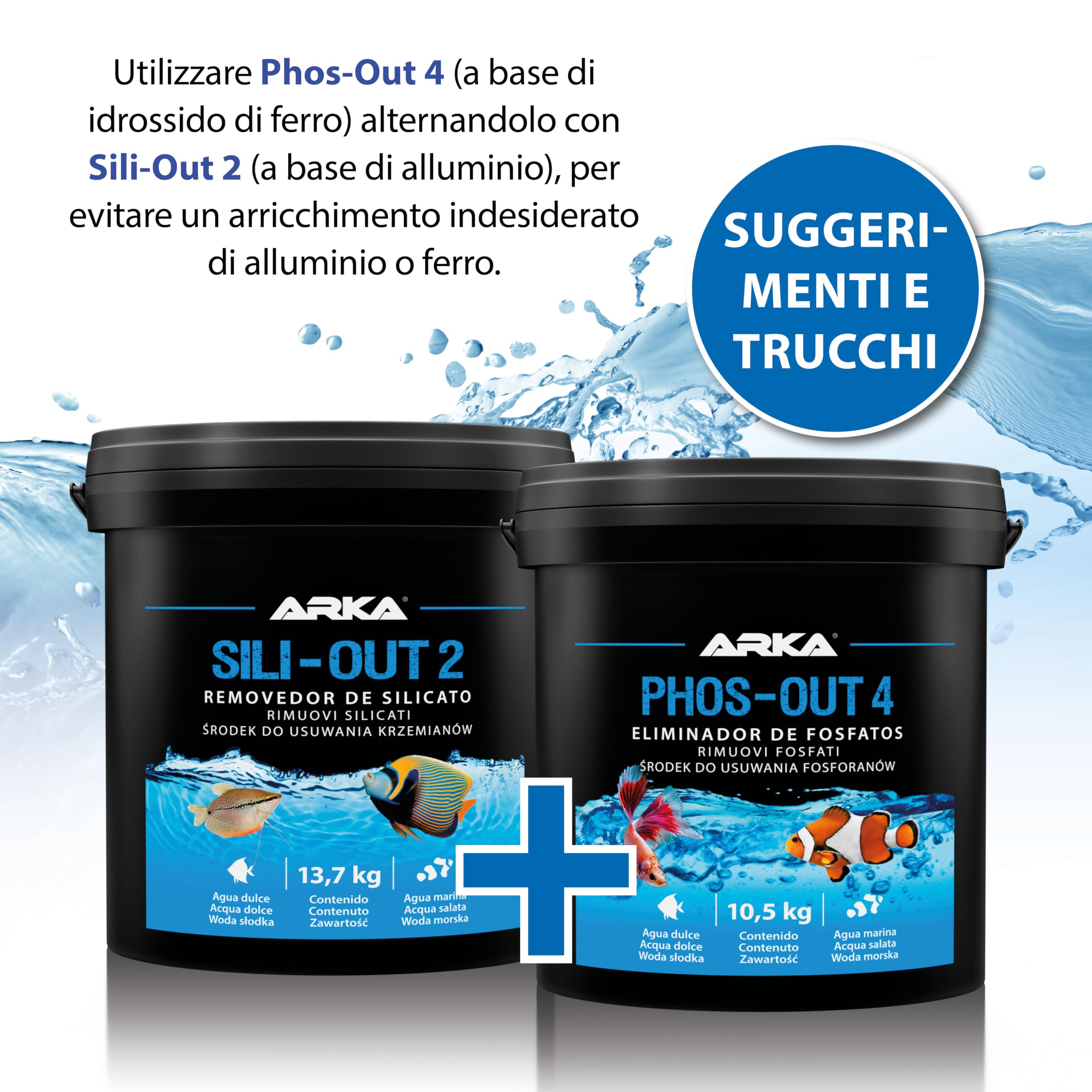 Antifosfati Acquario 5 L - Phos-Out 4 Granuli Idrossido Ferro | Materiale filtrante in granuli con sacchetto, lega fosfati e silicati, per acqua dolce e marina