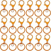 Vista 1 de 30Pcs Lobster Claw Clasps Keychain for Jewelry Making,Metal Lobster Clasp Swivel Trigger Clips with Jump Rings Flat Split Keychain Ring for DIY