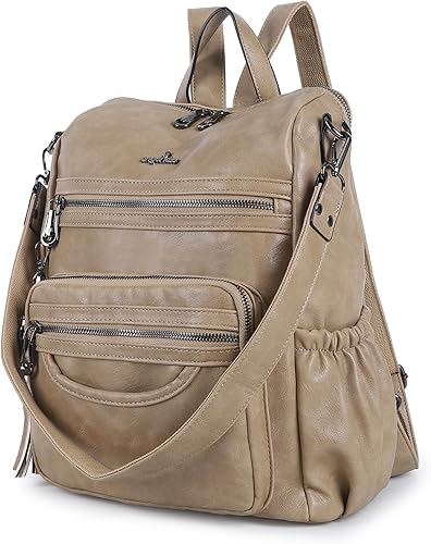 Miniatura 11 de Angel Kiss Mochilas y bolsos de mujer - mochilas casuales con cierre de piel sintética y bolsos de hombro 1-2black