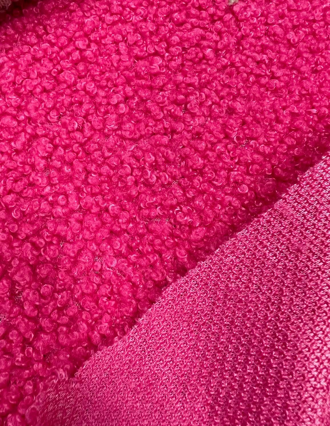 Polyester Mechanical Stretch Soft Faux Sherpa Fleece Fabric by The Yard/Bulk