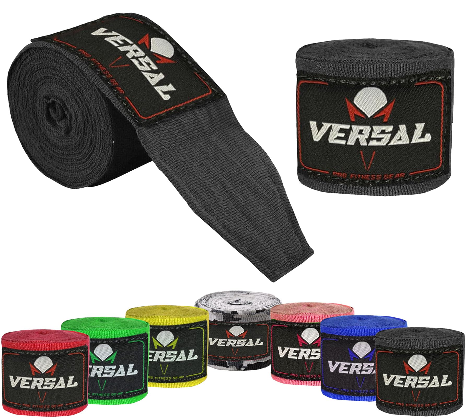 VERSAL Boxing Hand Wraps 4-Meter Inner Gloves Bandages Wrist Support Wraps Under Mitts Knuckle Fist Protector MMA Muay Thai Kickboxing Handwraps for Martial Arts Training Gym Workout | Men & Women