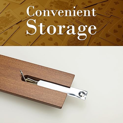 Miniatura 5 de Sterling Games - Tabla de madera para cunas (12 pulgadas, doble pista, con incrustaciones italianas, 2 jugadores)