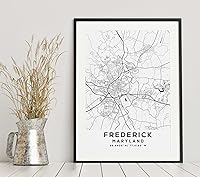 Vista 6 de Map of Frederick, Maryland, Light 2 (16x20)