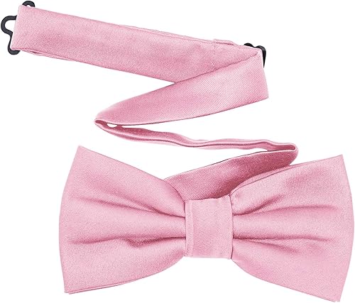 Miniatura 9 de TINYHI moño de esmoquin formal y satinado previamente armado y con longitud ajustable