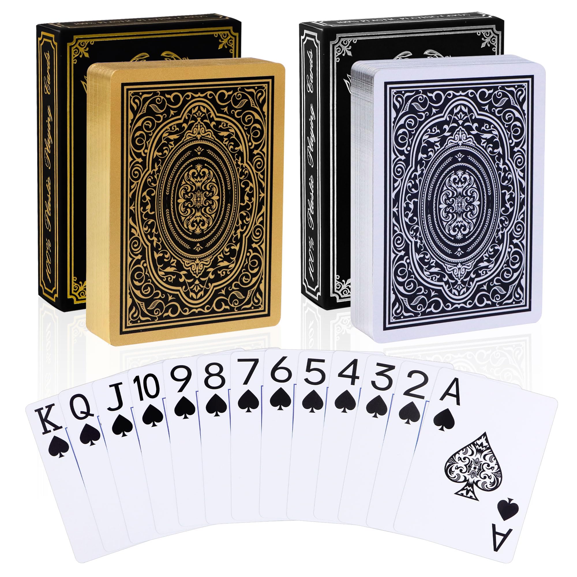 Plastic Playing Cards,Waterproof Cards,Deck of Cards,Large Print