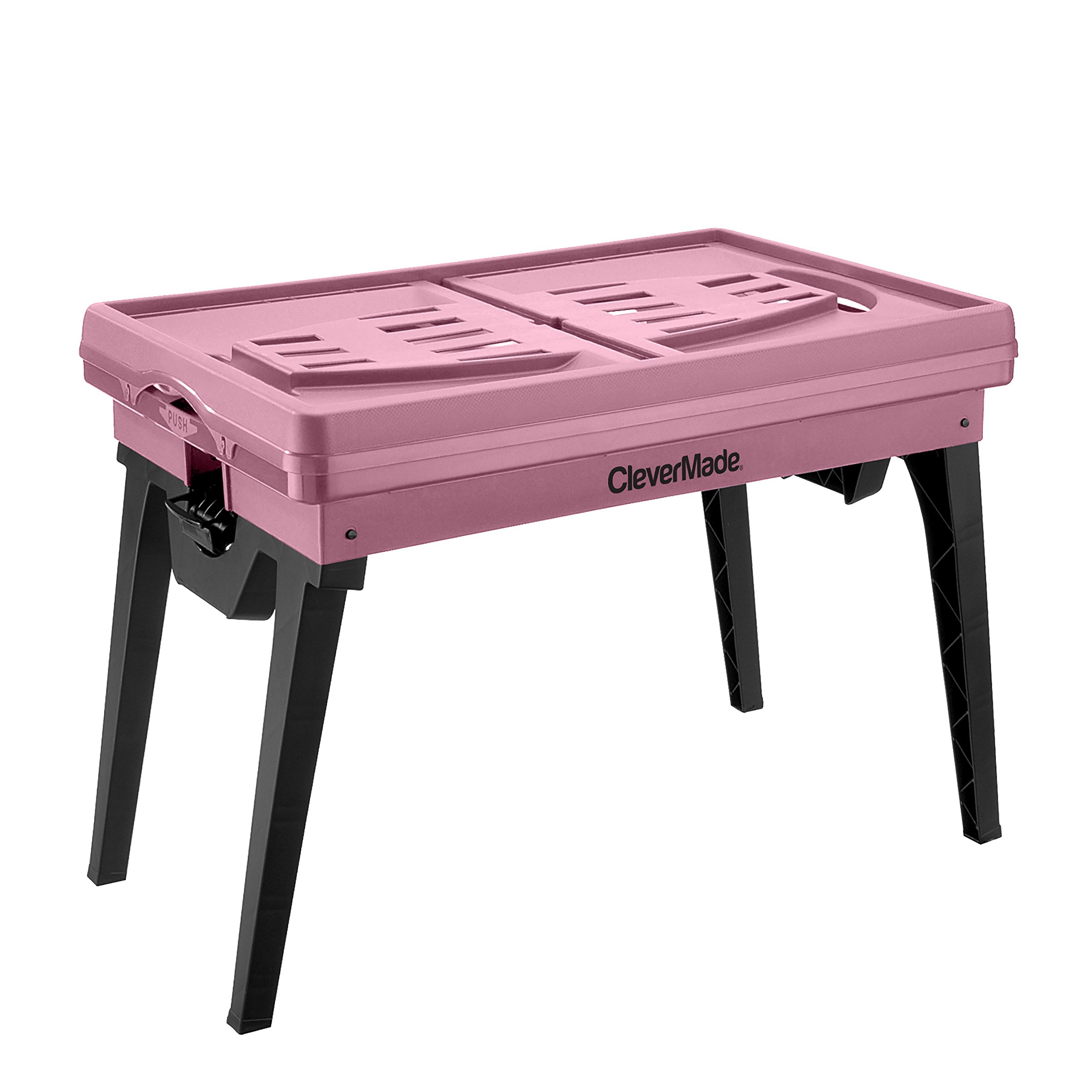 Clevermade 60l Clevercrate Lift Collapsible Plastic Laundry Basket With Fold Down Retractable Legs And Side Handles Rose Amazon Sg Home Improvement