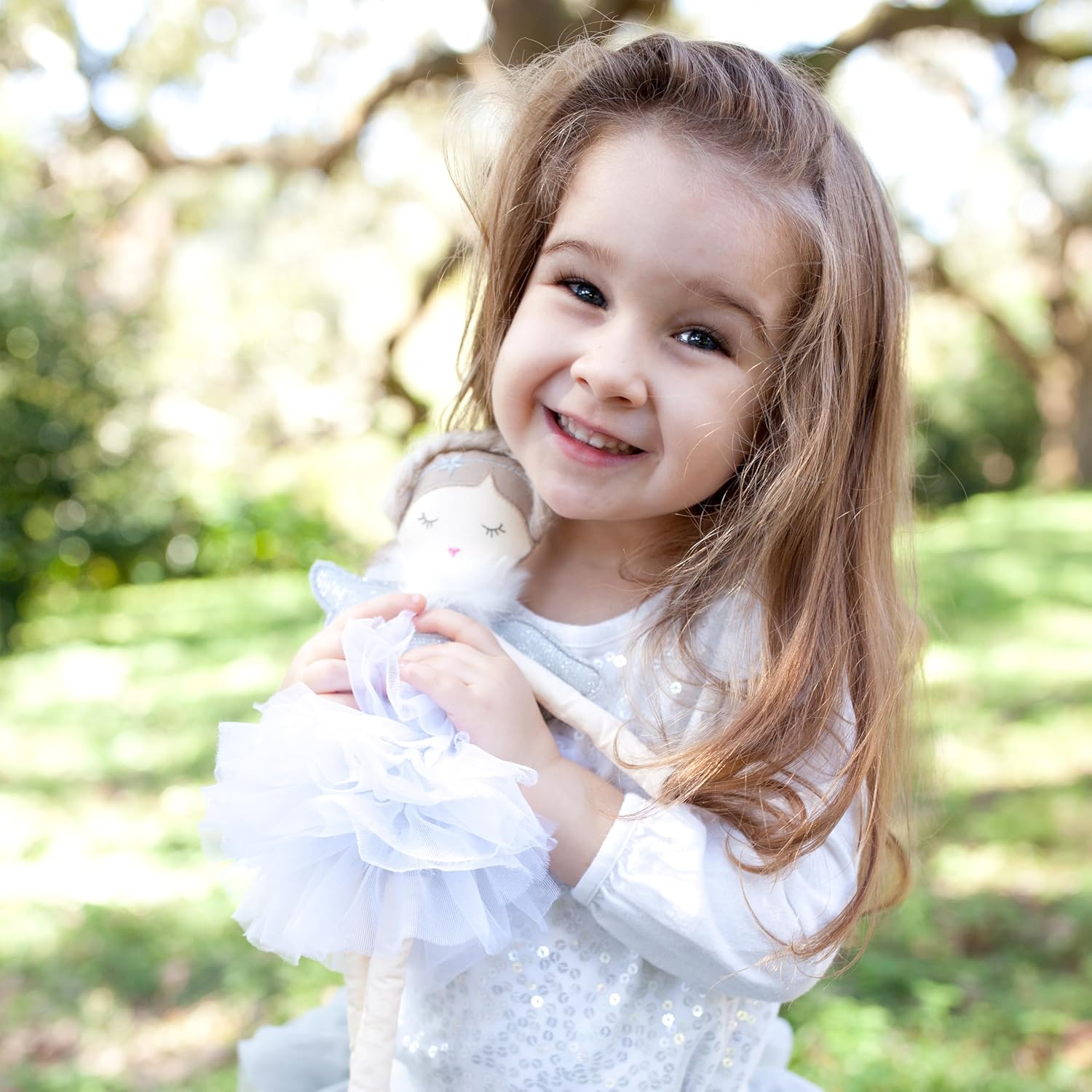 MON AMI 15-Inch Angel Stuffed Doll | Soft Plush Doll for Cuddling & Play | Elegant Room Décor for Kids of All Ages | Ideal for Nursery Décor & Gifting
