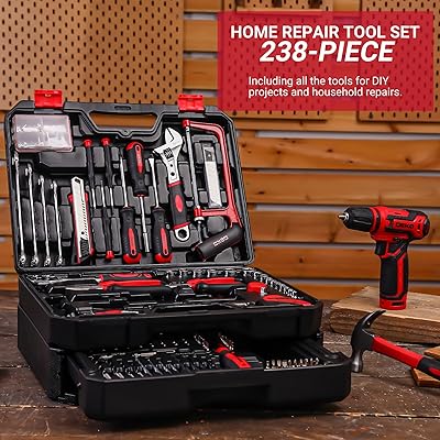 Tool Set - Tool Kit With Cordless Drill, 118 Piece Tool Box With Drill, Suitable For House