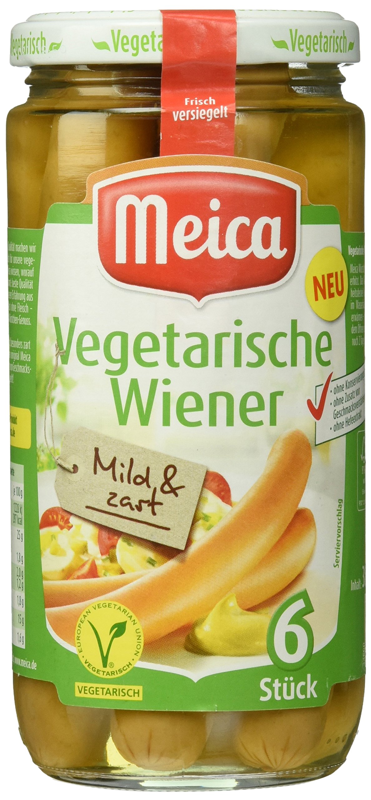 Meica 6 Vegetarische Wiener, 12er Pack (12 x 200 g)