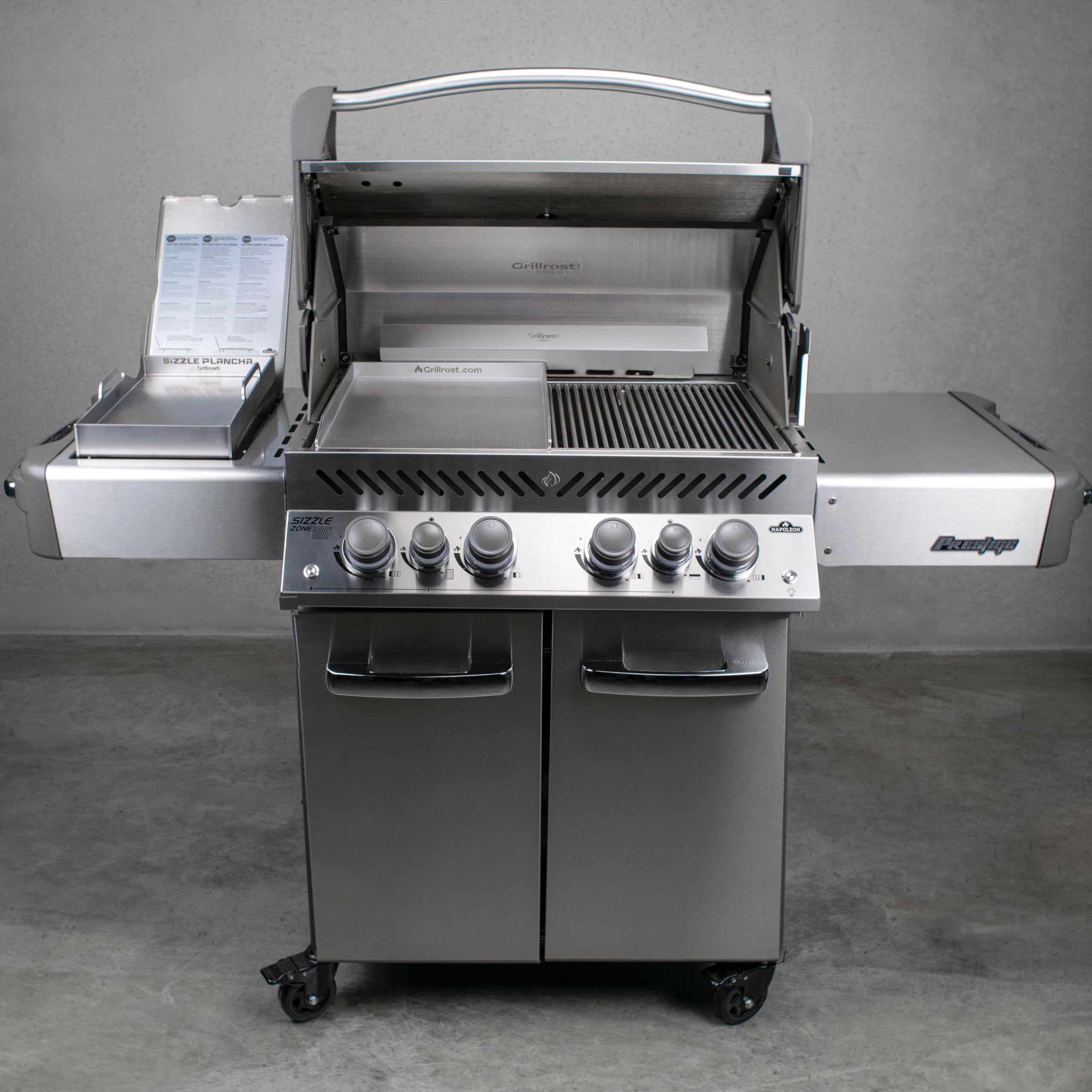 Grillrost.com Das Original Zestaw zapasowych rolek premium o średnicy 100 mm – pasuje do wielu grilli gazowych